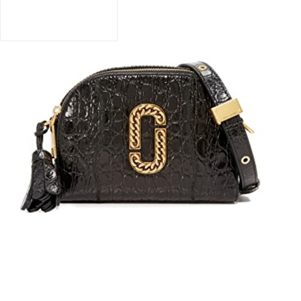 MARC JACOB Croc Embossed Shutter Camera Bag